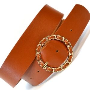 Tan Twist Chain Belt